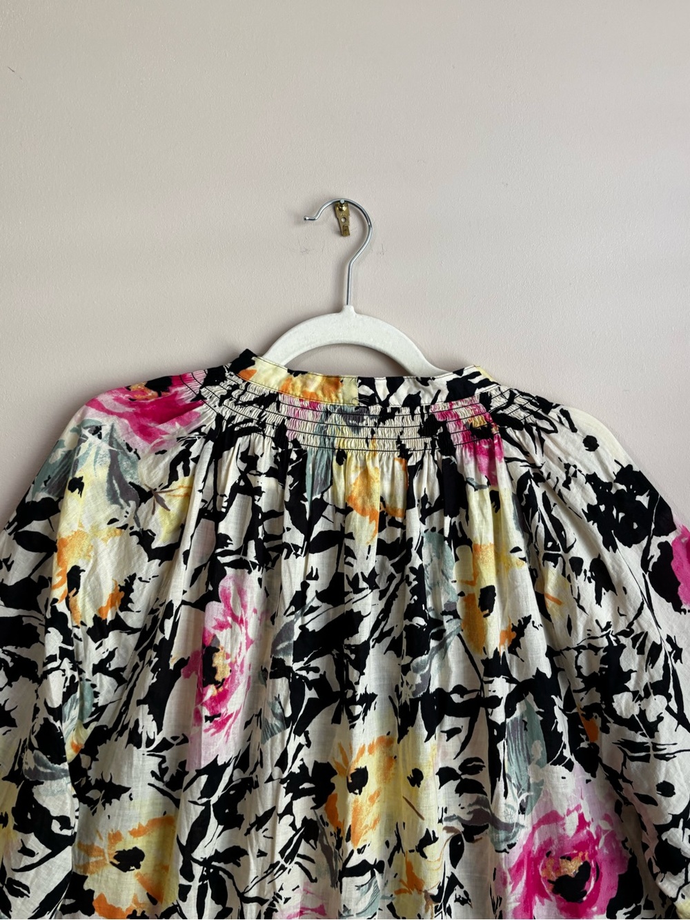 Lauren Ralph Lauren Plus Sz 18 Black Label Multicolor Floral Dress Cotton Voile - Picture 6 of 16